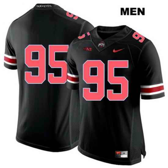 Blake Haubeil Red Font Nike Ohio State Buckeyes Authentic Mens  95 Stitched Black College Football Jersey Without Name Jersey